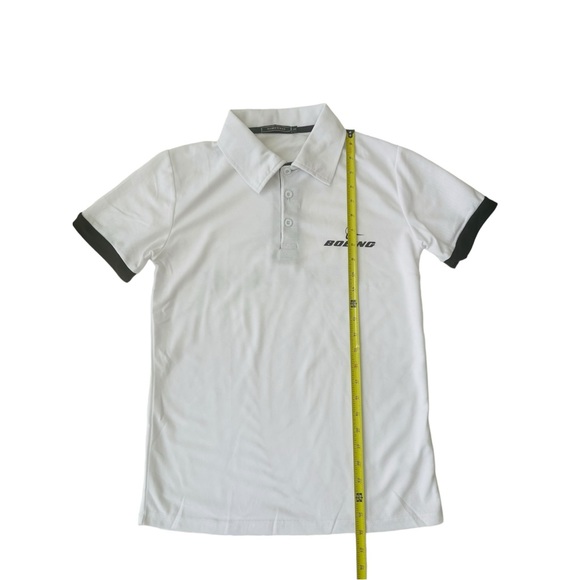 Boeing men’s White collared 3 buttons shirt size small NEW - Picture 5 of 9